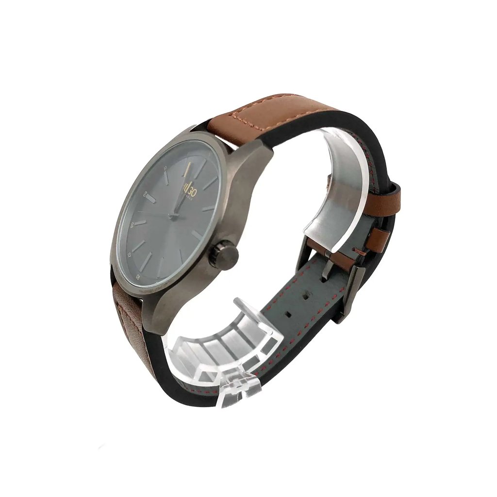 View Of Crown Facing Side Of HUGO BOSS 1530017 Stainless Steel Watch Display Model Condition