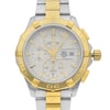 Up Close Front Facing Picture Of TAG Heuer CAP2120.BB0834 Stainless Steel Watch Pre Owned Condition