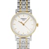 Up Close Front Facing Picture Of Tissot T109.210.22.031.00 Stainless Steel Watch Display Model Condition