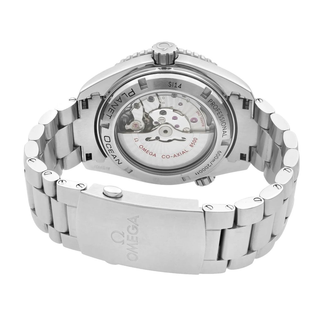 Back View Of {Caseback} Back Case And Closed Stainless Steel Band Of OMEGA 232.30.46.21.01.001 Watch Pre Owned Condition