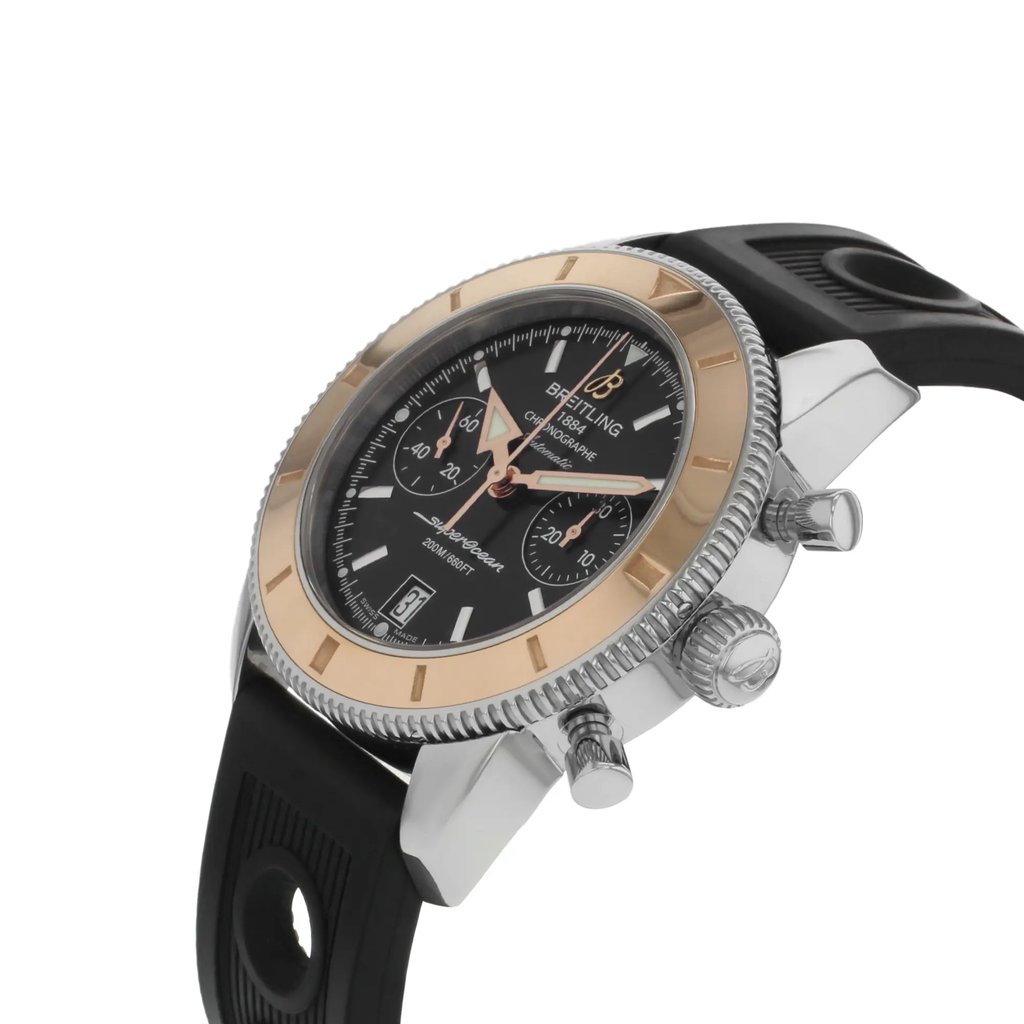 View Of Crown Facing Side Of Breitling U2337012/BB81-200S Stainless Steel Watch Pre Owned Condition