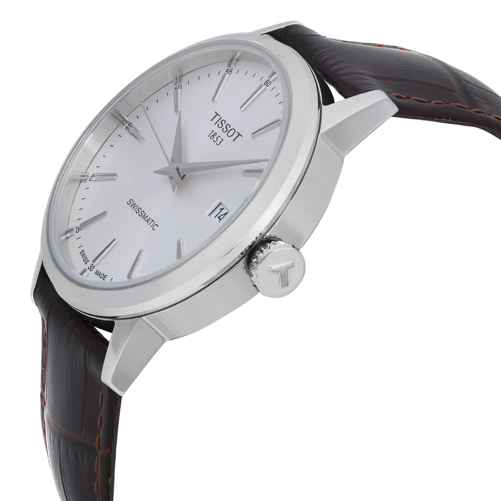 View Of Crown Facing Side Of Tissot T1294071603100 Stainless Steel Watch New Condition