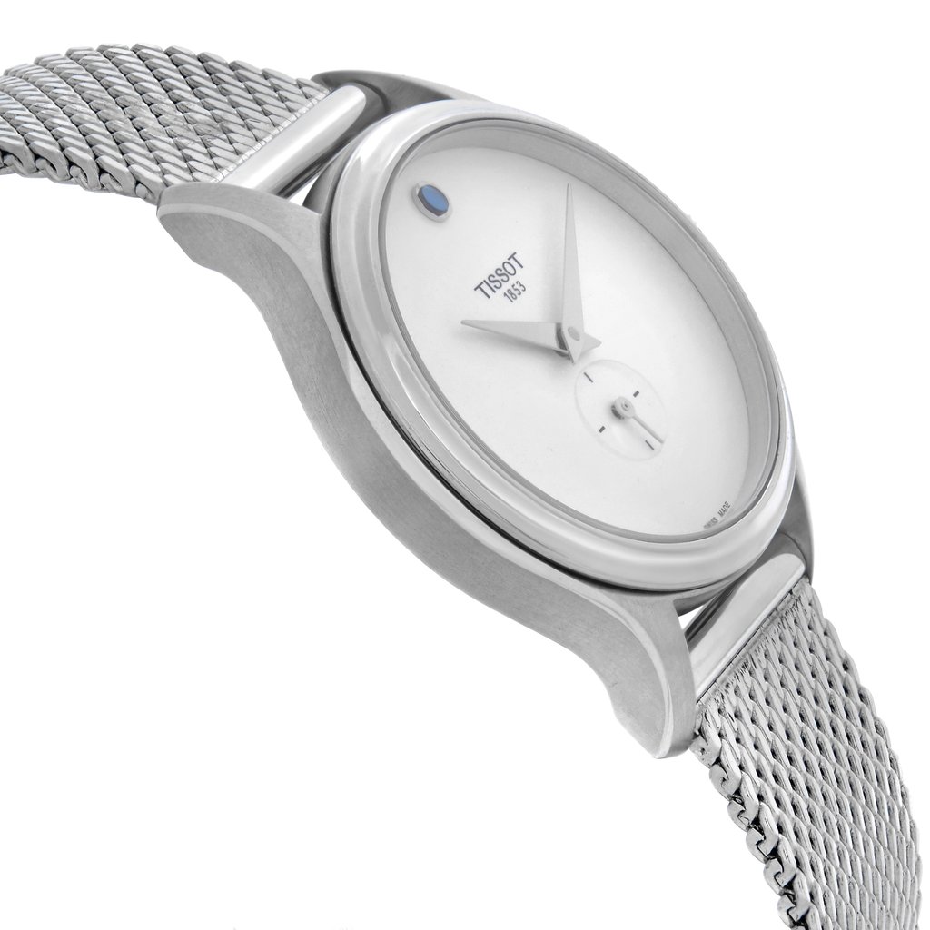 View Of Opposite Crown Facing Side Of Tissot T103.310.11.031.00 Stainless Steel Watch Display Model Condition