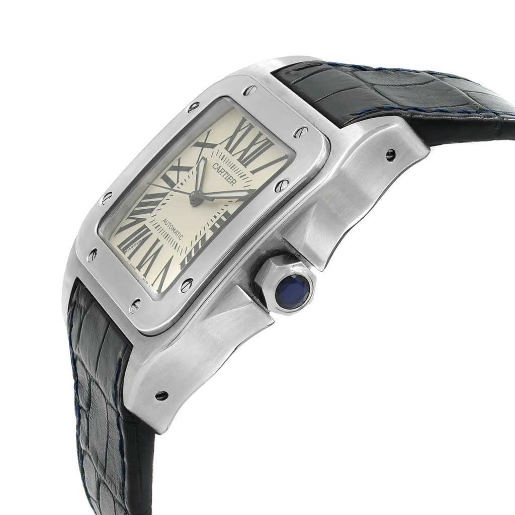 View Of Crown Facing Side Of Cartier W20073X8 Stainless Steel Watch Pre Owned Condition