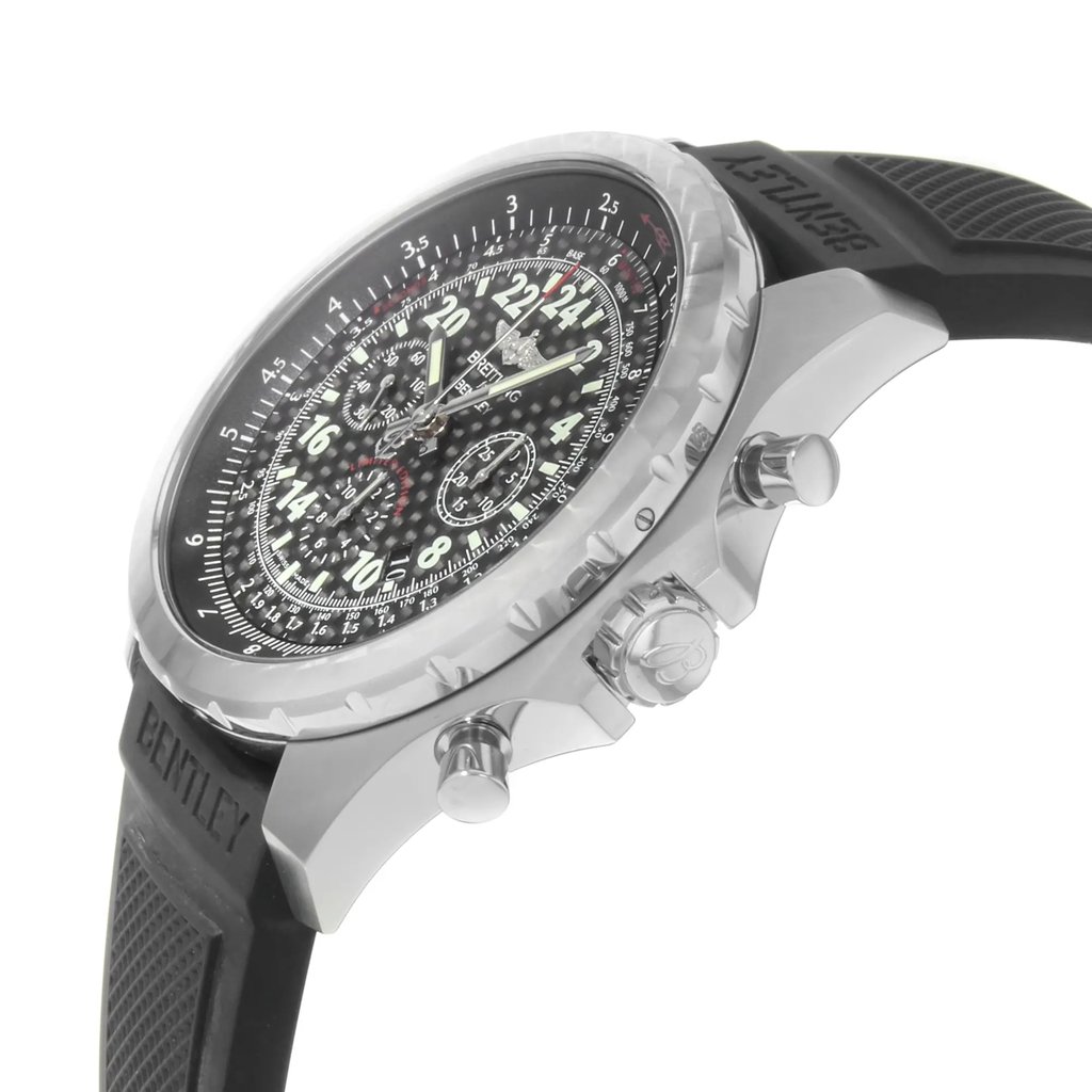 View Of Crown Facing Side Of Breitling AB022022/BC84-220S Stainless Steel Watch Display Model Condition