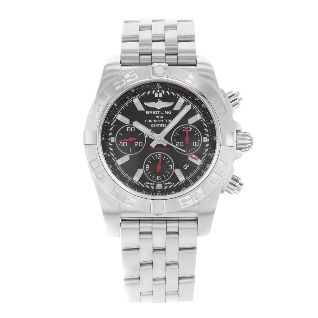 Front Full View Of Breitling AB011110-BA50SS Stainless Steel Watch Pre Owned Condition {Product Condition}