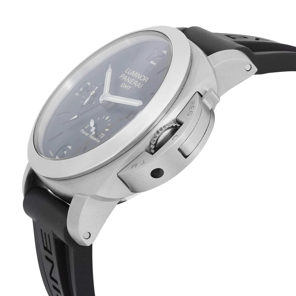 View Of Crown Facing Side Of Panerai PAM00321 Stainless Steel Watch Pre Owned Condition