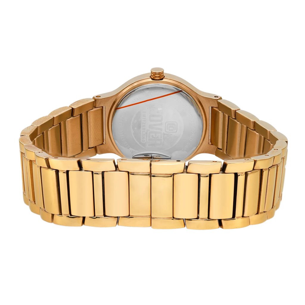 Back View Of Snap Back Case And Closed Stainless Steel Band Of COVER CO130.05 Watch Pre Owned Condition