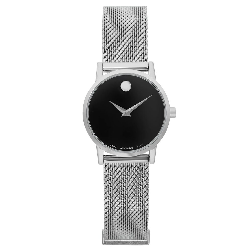 Front Full View Of Movado 0607220 Stainless Steel Watch Display Model Condition {Product Condition}