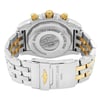 Back View Of {Caseback} Back Case And Closed Stainless and Solid Gold Band Of Breitling CB0110AA/B968-375C Watch Pre Owned Condition