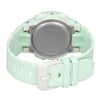 An image of a Wristwatch by Casio. This Pre Owned item is designed for Unisex Kids, featuring a Casual style. It has a Quartz movement and an Analog display with a Blue dial color. The indices include 12-Hour Dial,Stick Indexes. The band is made of Plastic and the case is made of Plastic. The watch has a Round shape with a case size of 40 mm and a case thickness of 13 mm.