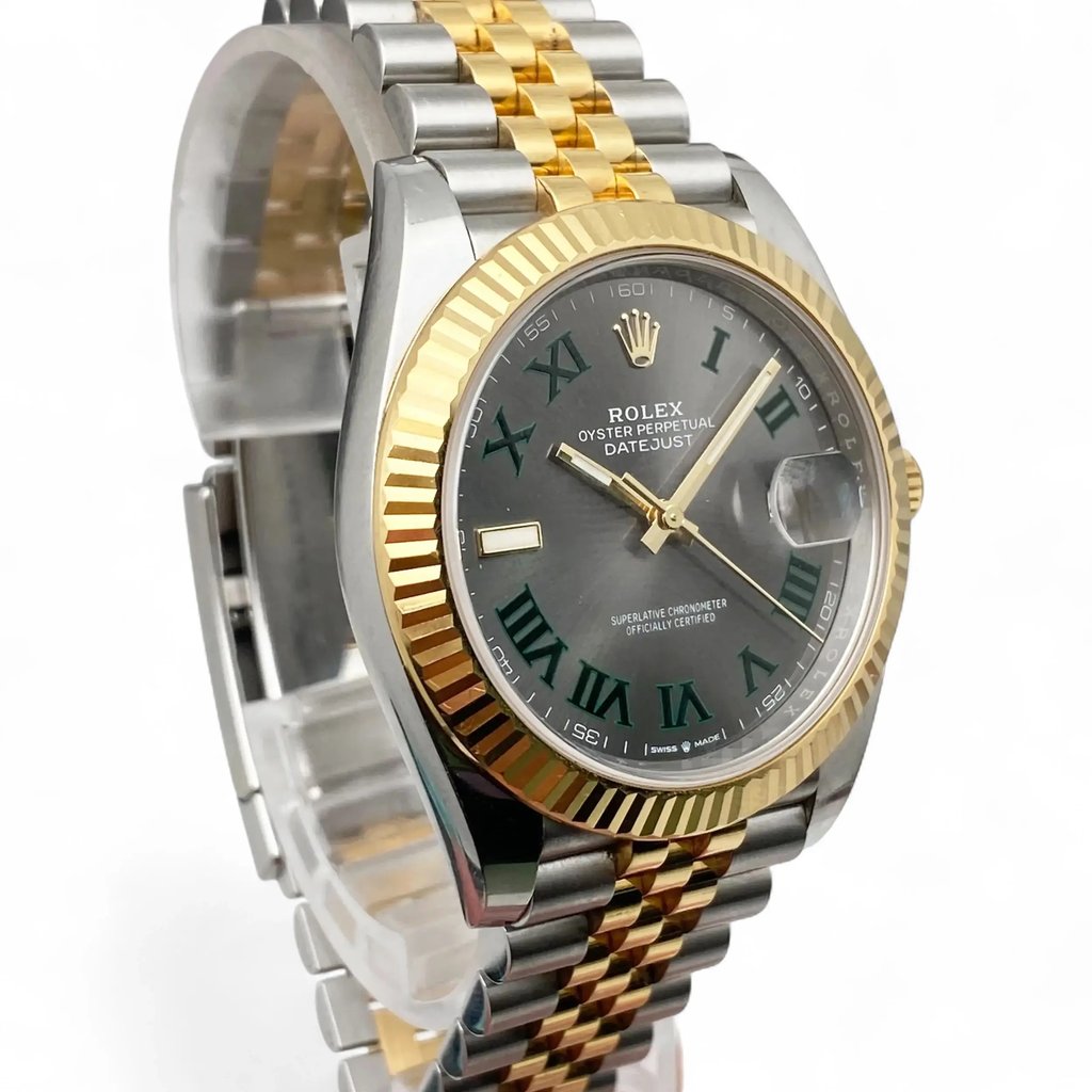 View Of Opposite Crown Facing Side Of Rolex 126333 Stainless Steel Watch Pre Owned Condition