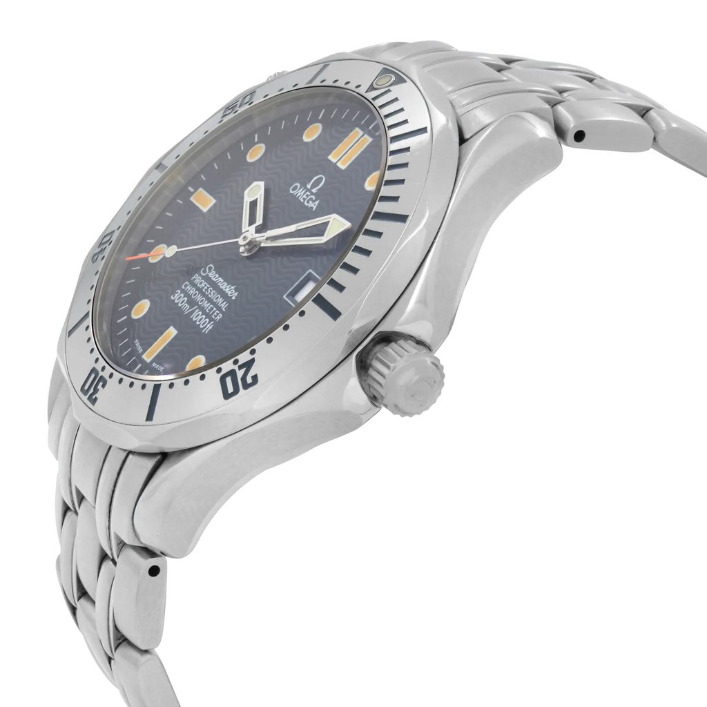 View Of Crown Facing Side Of OMEGA 2532.80.00 Stainless Steel Watch Pre Owned Condition