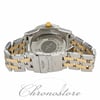 Back View Of {Caseback} Back Case And Closed Stainless and Solid Gold Band Of Breitling B45355 Watch Pre Owned Condition
