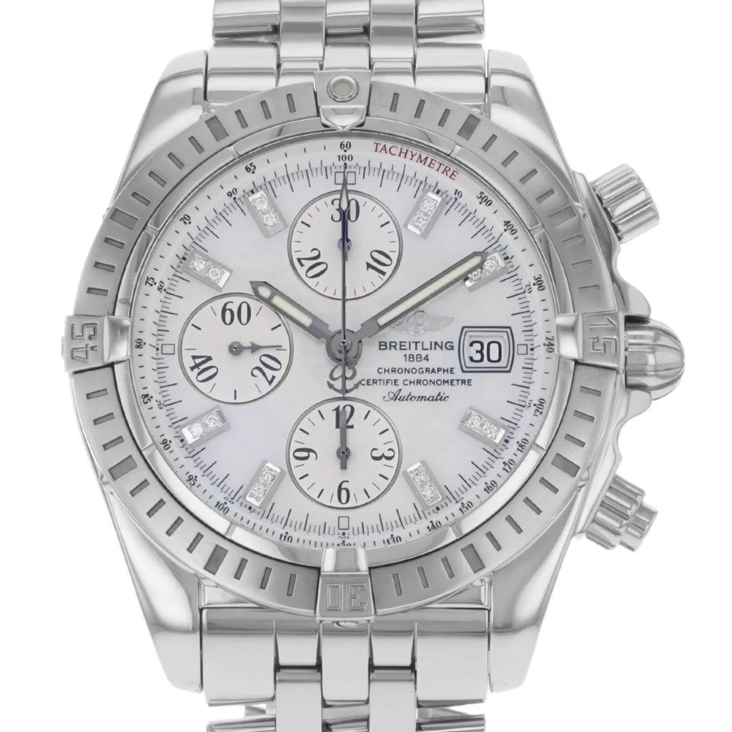 Up Close Front Facing Picture Of Breitling A1335611/A570-375A Stainless Steel Watch Unworn Condition
