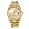 Front Full View Of Rolex 118238 Gold 18kt Watch Pre Owned Condition {Product Condition}