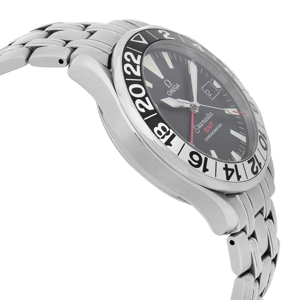 View Of Opposite Crown Facing Side Of OMEGA 2534.50.00 Stainless Steel Watch Pre Owned Condition