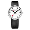 Front Full View Of Mondaine MSX.4211B.LB Stainless Steel Watch Display Model Condition Excellent