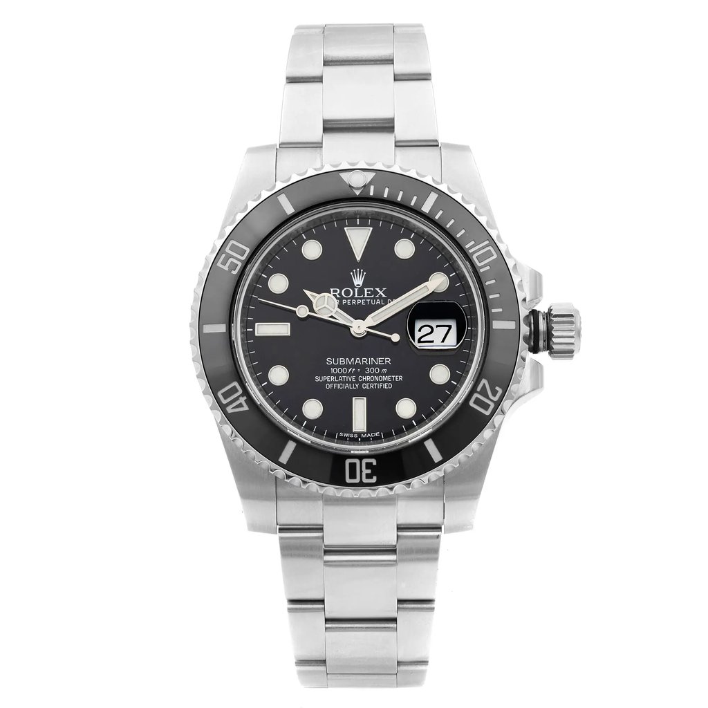 Front Full View Of Rolex 116610LN Stainless Steel Watch Pre Owned Condition {Product Condition}