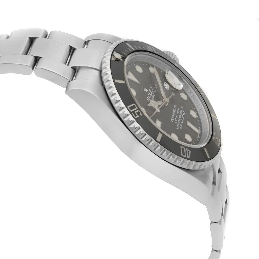 View Of Opposite Crown Facing Side Of Rolex 116610LN Stainless Steel Watch Pre Owned Condition