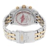 Back View Of {Caseback} Back Case And Closed Stainless and Solid Gold Band Of Breitling CB014012/BA53-378C Watch Display Model Condition