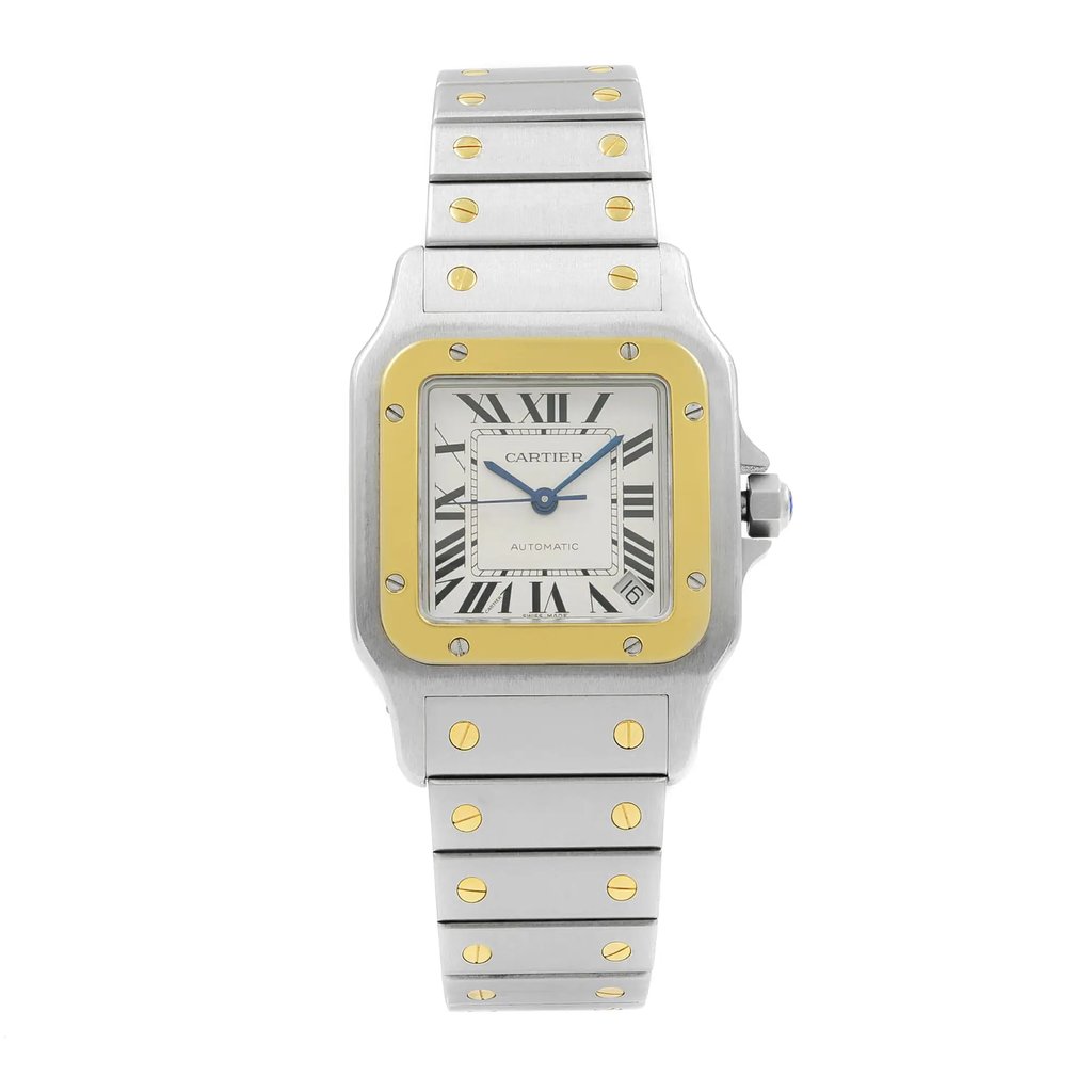 Front Full View Of Cartier W20099C4 Stainless Steel Watch Pre Owned Condition Excellent