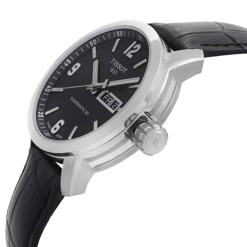 View Of Crown Facing Side Of Tissot T055.430.16.057.00 Stainless Steel Watch Pre Owned Condition