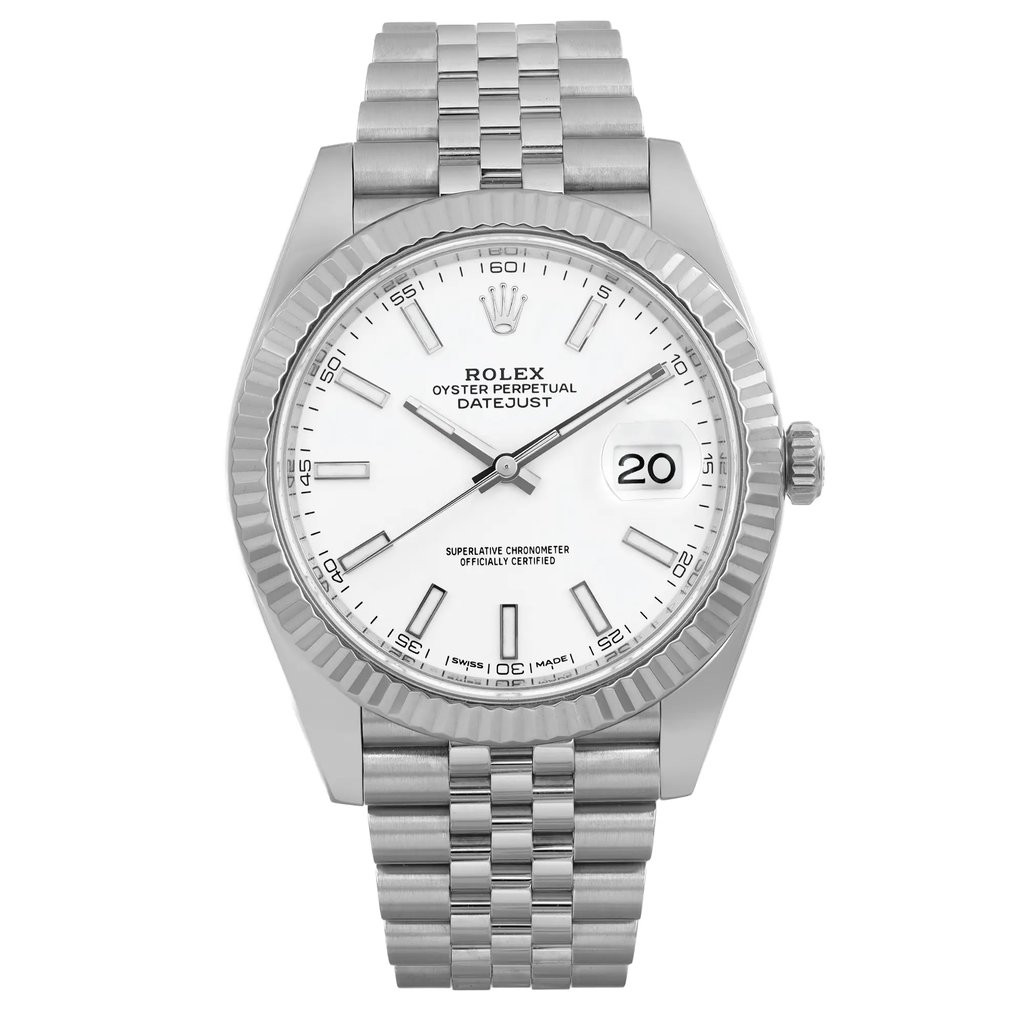 Front Full View Of Rolex 126334 Stainless Steel Watch Pre Owned Condition Excellent