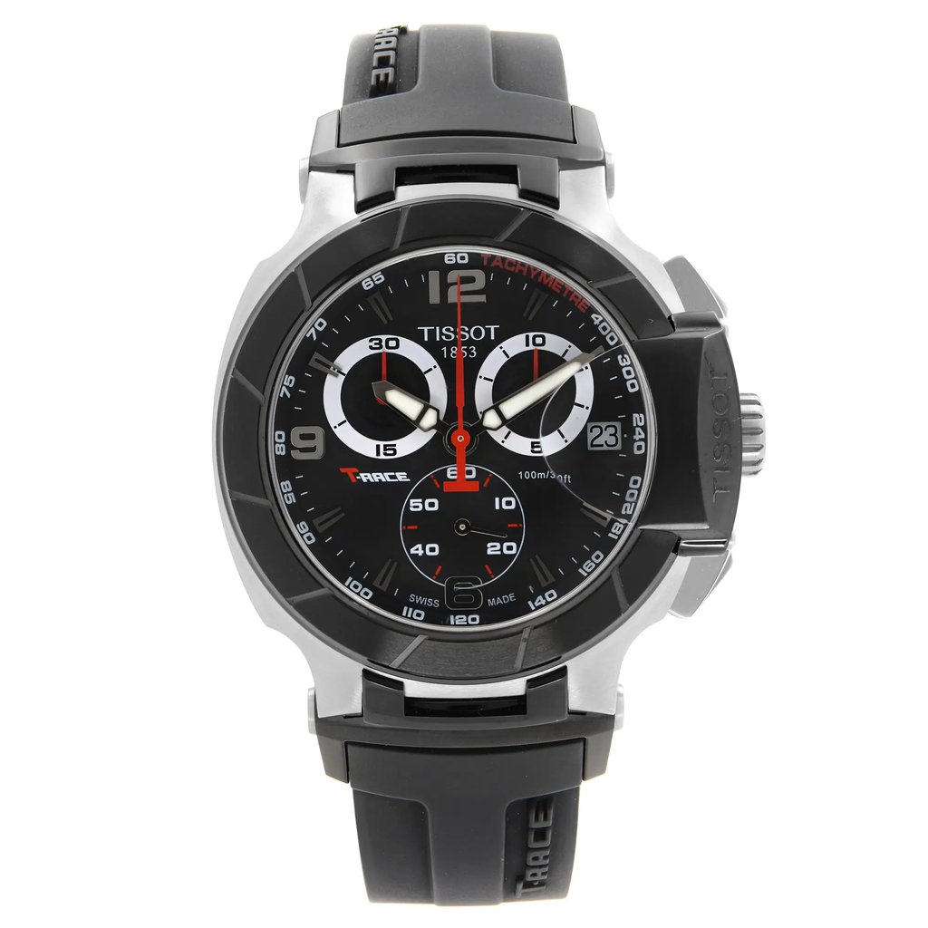 Front Full View Of Tissot T048.417.27.057.00 Stainless Steel Watch Display Model Condition {Product Condition}
