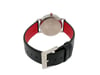 An image of a Wristwatch by Mondaine. This Display Model item is designed for Women, featuring a Casual style. It has a Quartz movement and an Analog display with a White dial color. The indices include 12-Hour Dial,Non-Numeric Hour Marks,Stick Indexes. The band is made of Leather and the case is made of Stainless Steel. The watch has a Round shape with a case size of 30 mm and a case thickness of 7 mm.