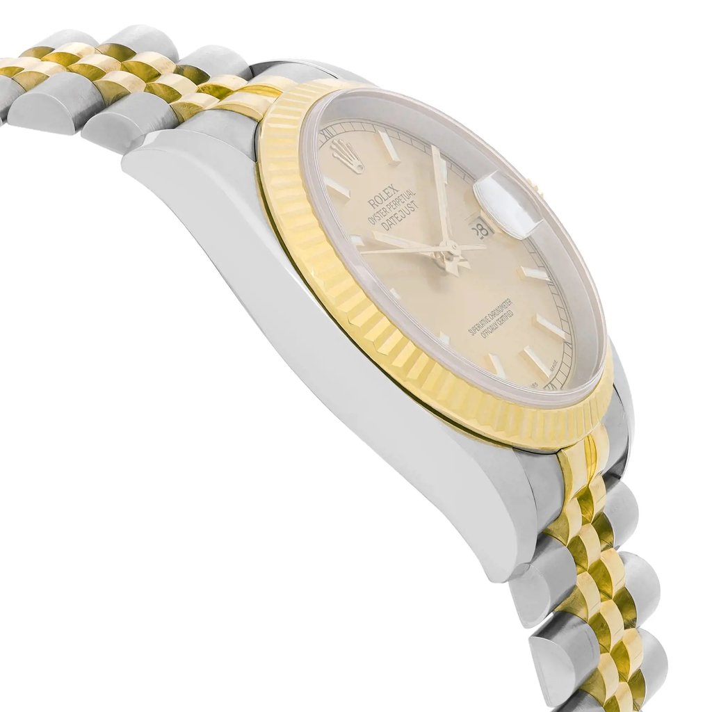 View Of Opposite Crown Facing Side Of Rolex 116233 Stainless Steel Watch Pre Owned Condition