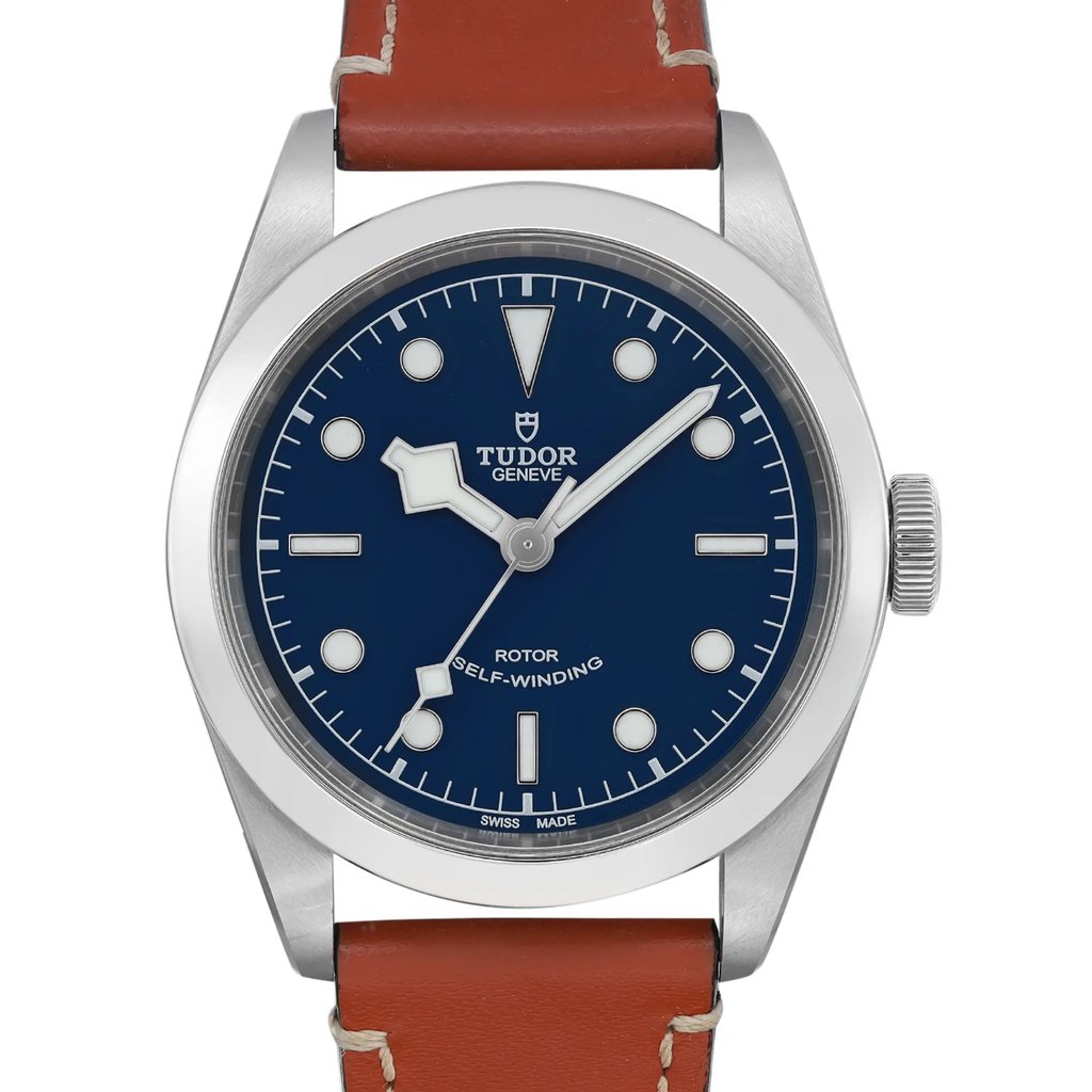 Up Close Front Facing Picture Of TUDOR M79540-0005 Stainless Steel Watch Pre Owned Condition