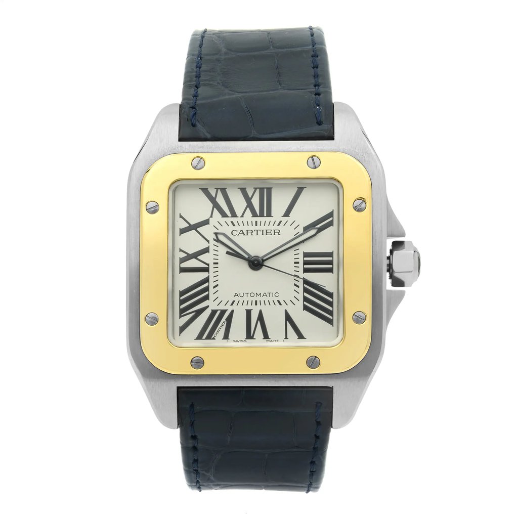 Front Full View Of Cartier W20072X7 Stainless Steel Watch Pre Owned Condition {Product Condition}