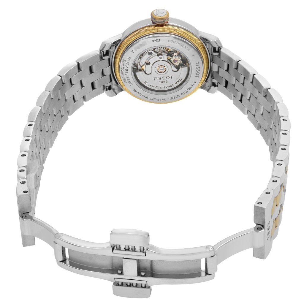 Back View Of Exhibition Back Case And Open Stainless Steel Band Of Tissot T097.007.22.033.00 Watch Display Model Condition
