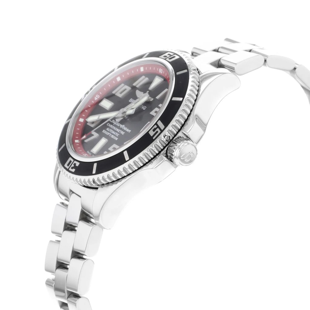 View Of Crown Facing Side Of Breitling A1736402/BA31-161A Stainless Steel Watch Pre Owned Condition