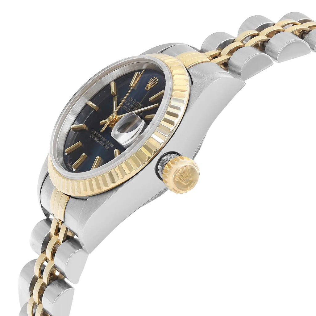 View Of Crown Facing Side Of Rolex 69173 Stainless Steel,Gold 18kt Watch Pre Owned Condition