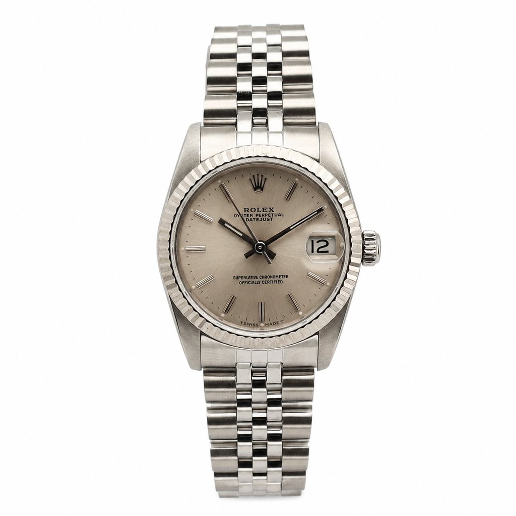 Front Full View Of Rolex 68274 Stainless Steel Watch Pre Owned Condition Good