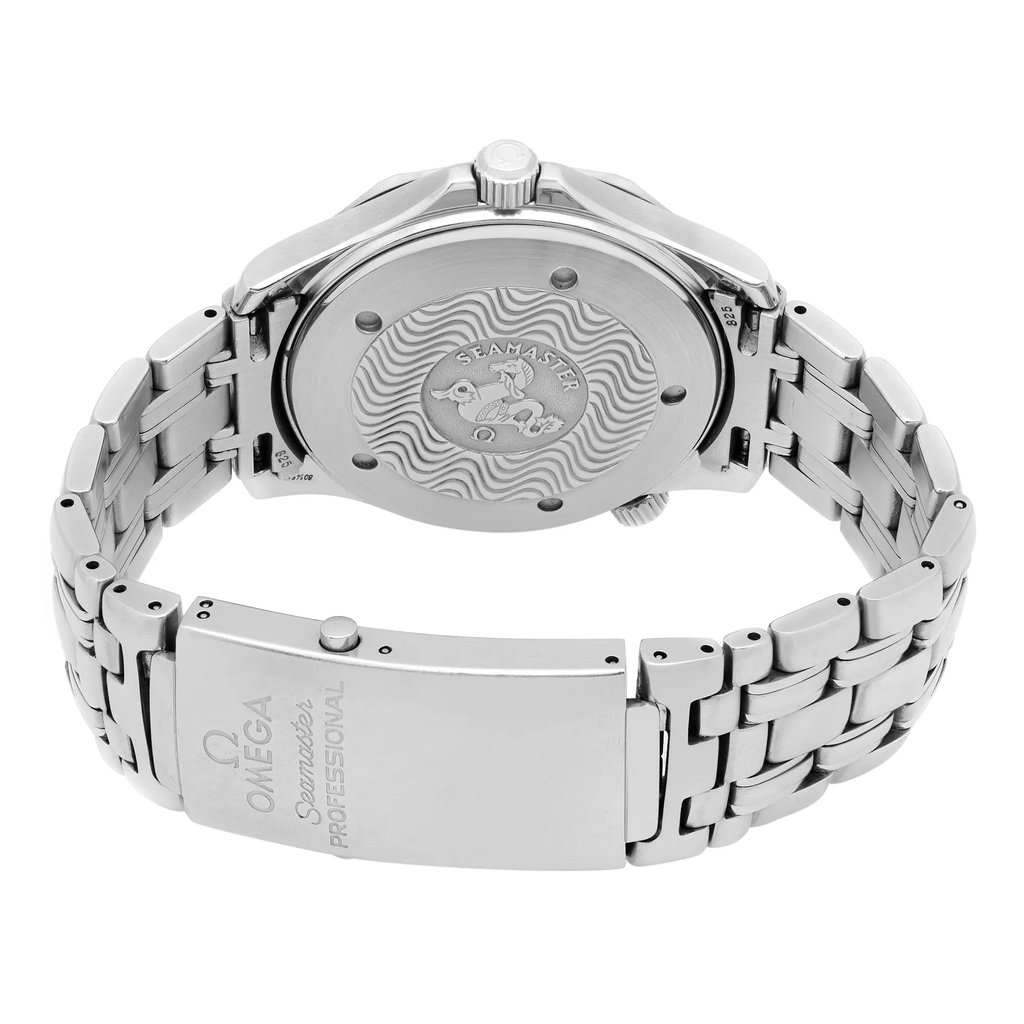 Back View Of Solid Back Case And Closed Stainless Steel Band Of OMEGA 2531.80.00 Watch Pre Owned Condition