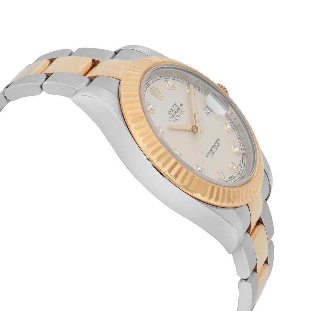 View Of Opposite Crown Facing Side Of Rolex 116333 Stainless Steel Watch Pre Owned Condition