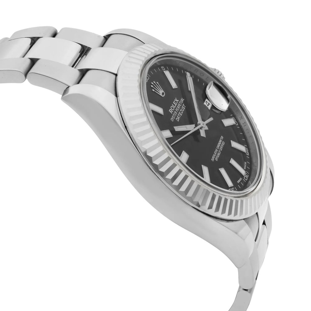 View Of Opposite Crown Facing Side Of Rolex 116334 Stainless Steel Watch Pre Owned Condition