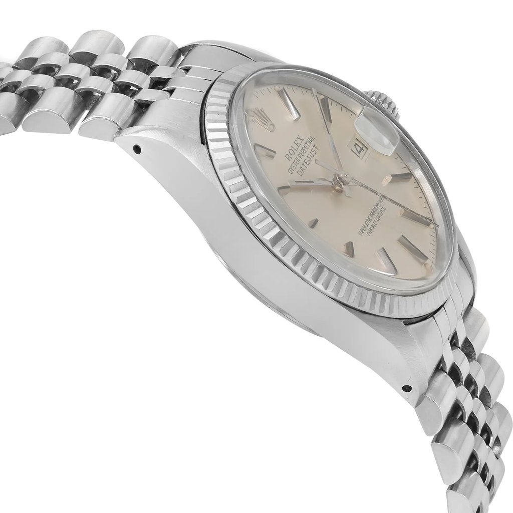 View Of Opposite Crown Facing Side Of Rolex 16014 Stainless Steel Watch Pre Owned Condition