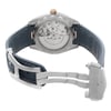 Back View Of Exhibition Back Case And Open Rubber,Stainless Steel Band Of OMEGA 220.22.41.21.03.001 Watch Unworn Condition