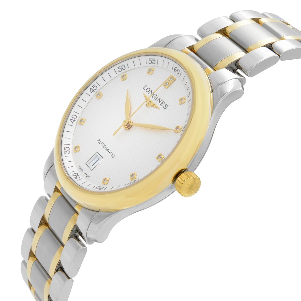 View Of Crown Facing Side Of Longines L2.628.5.77.7 Stainless Steel Watch New With Defects Condition