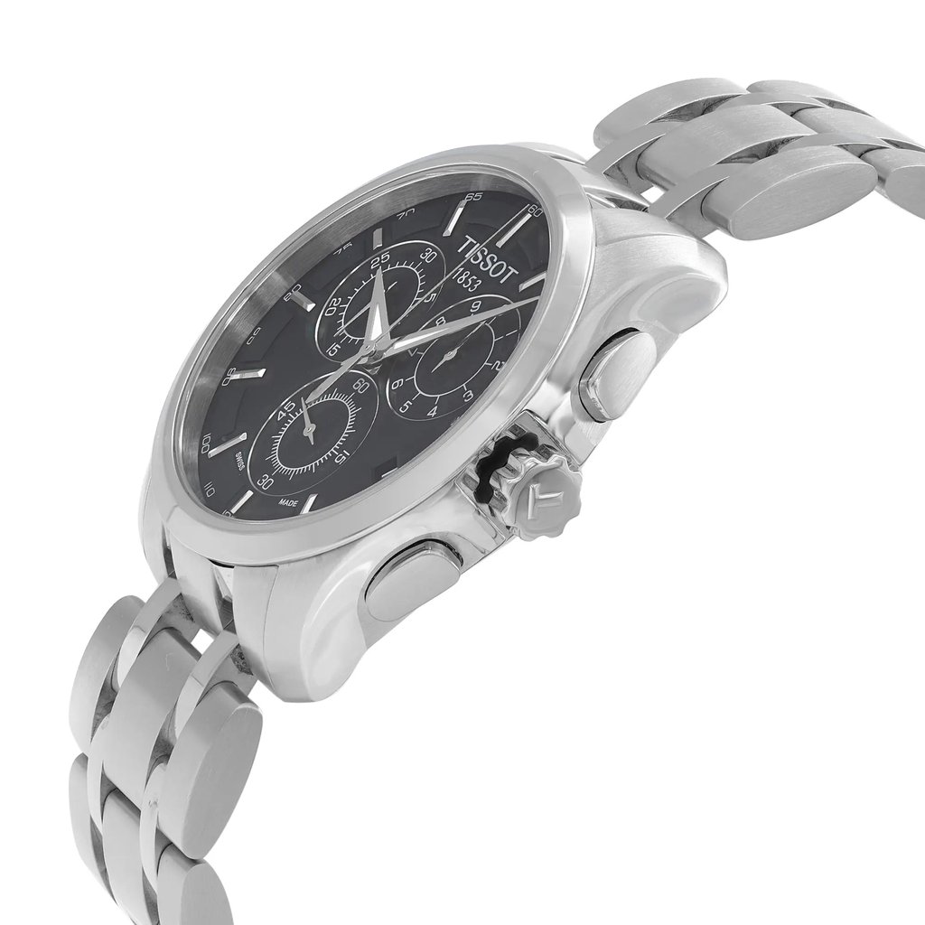 View Of Crown Facing Side Of Tissot T035.617.11.051.00 Stainless Steel Watch Display Model Condition