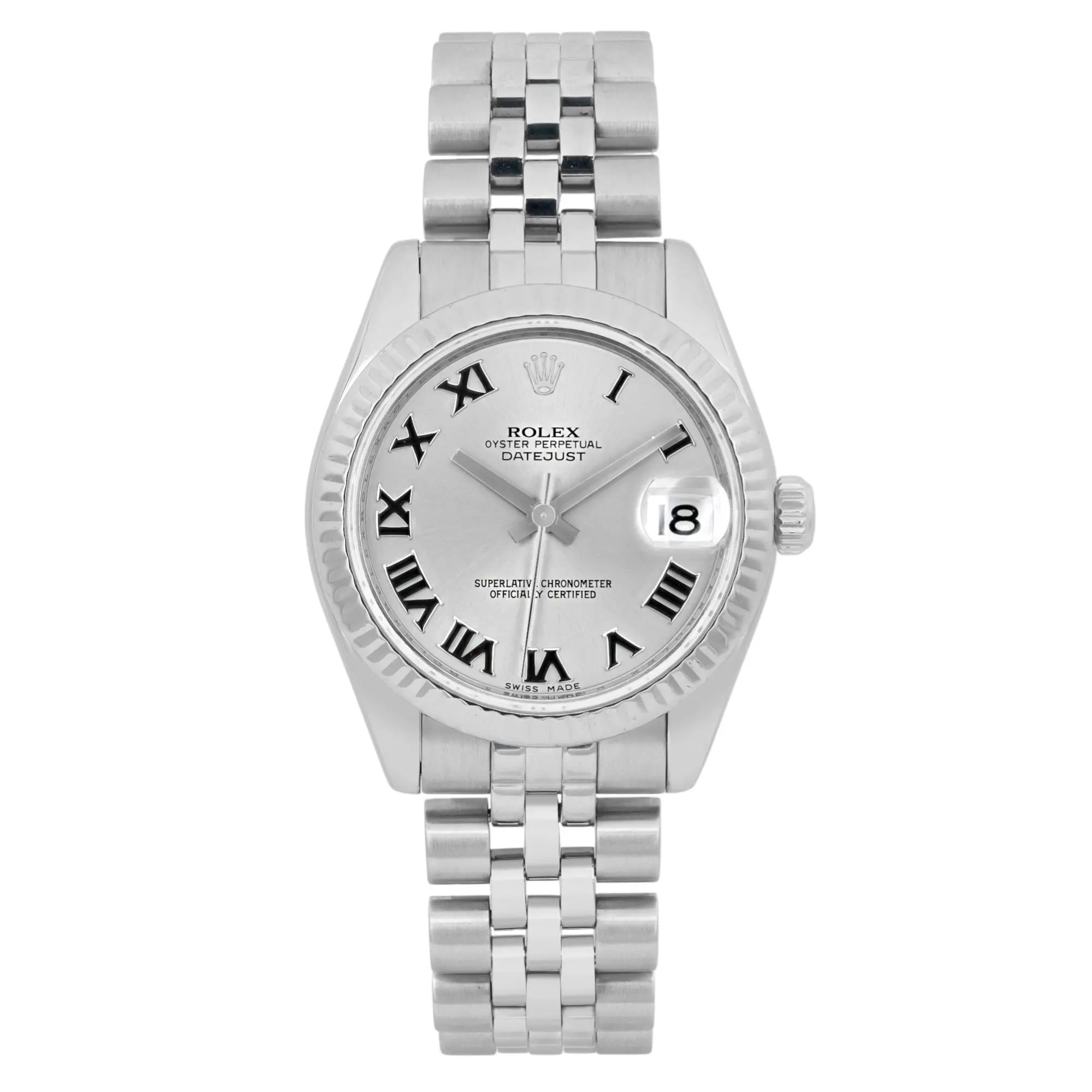 Front Full View Of Rolex 178240 Stainless Steel Watch Pre Owned Condition Good