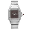 Up Close Front Facing Picture Of Cartier 901 Stainless Steel Watch Pre Owned Condition