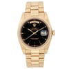 Front Full View Of Rolex 18038 Yellow Gold Watch Pre Owned Condition Excellent