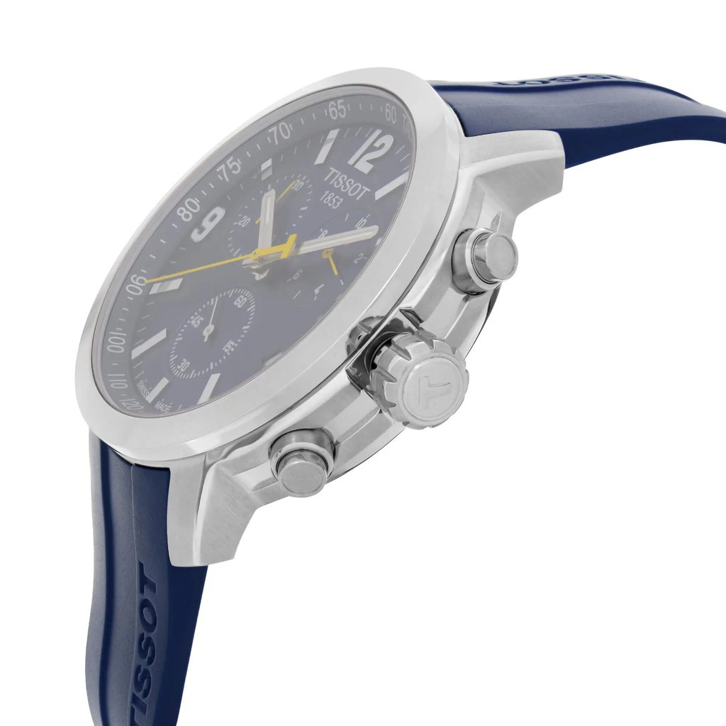 View Of Crown Facing Side Of Tissot T055.417.17.047.00 Stainless Steel Watch Pre Owned Condition