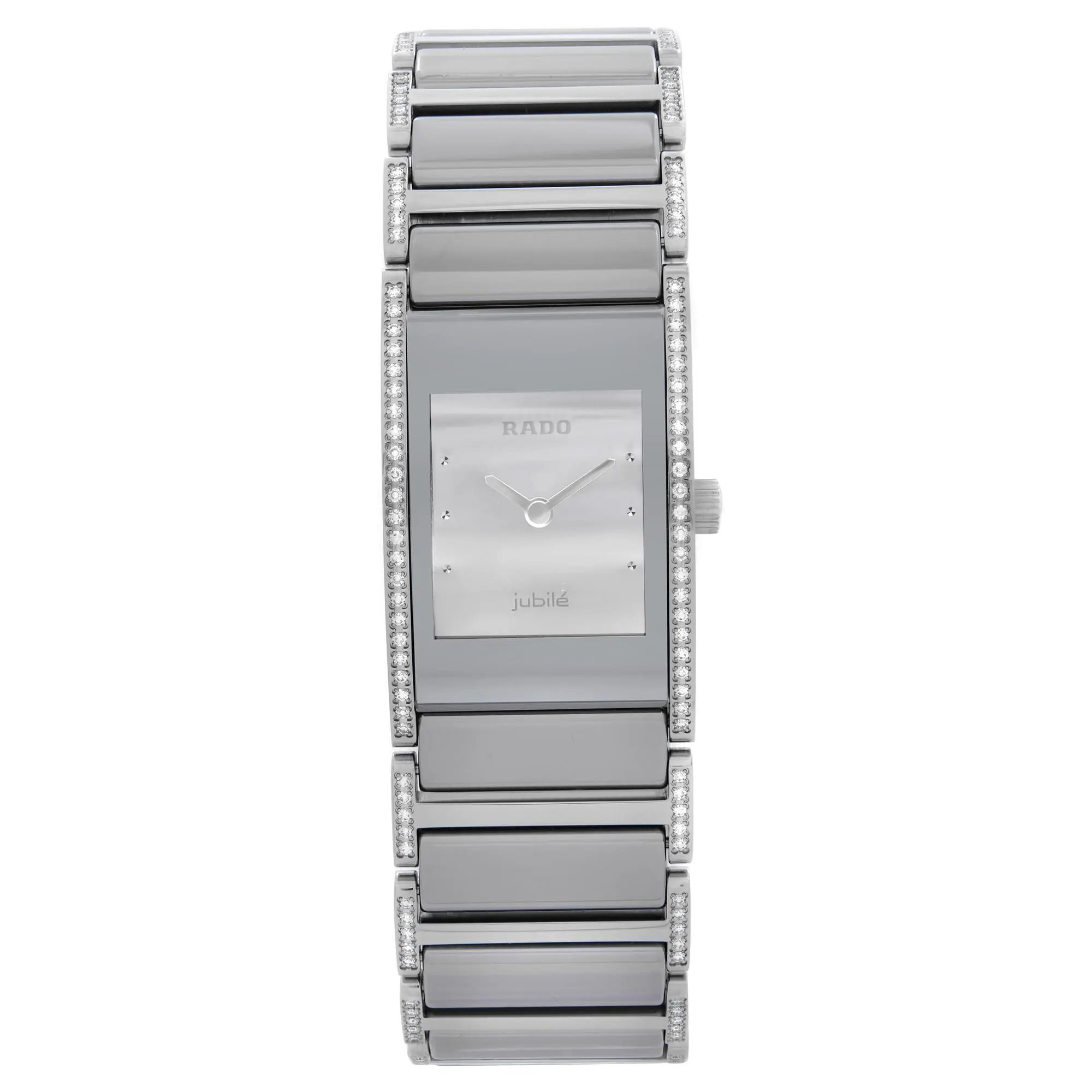 Front Full View Of Rado R20733122 Ceramic,Stainless Steel Watch New With Defects Condition Good