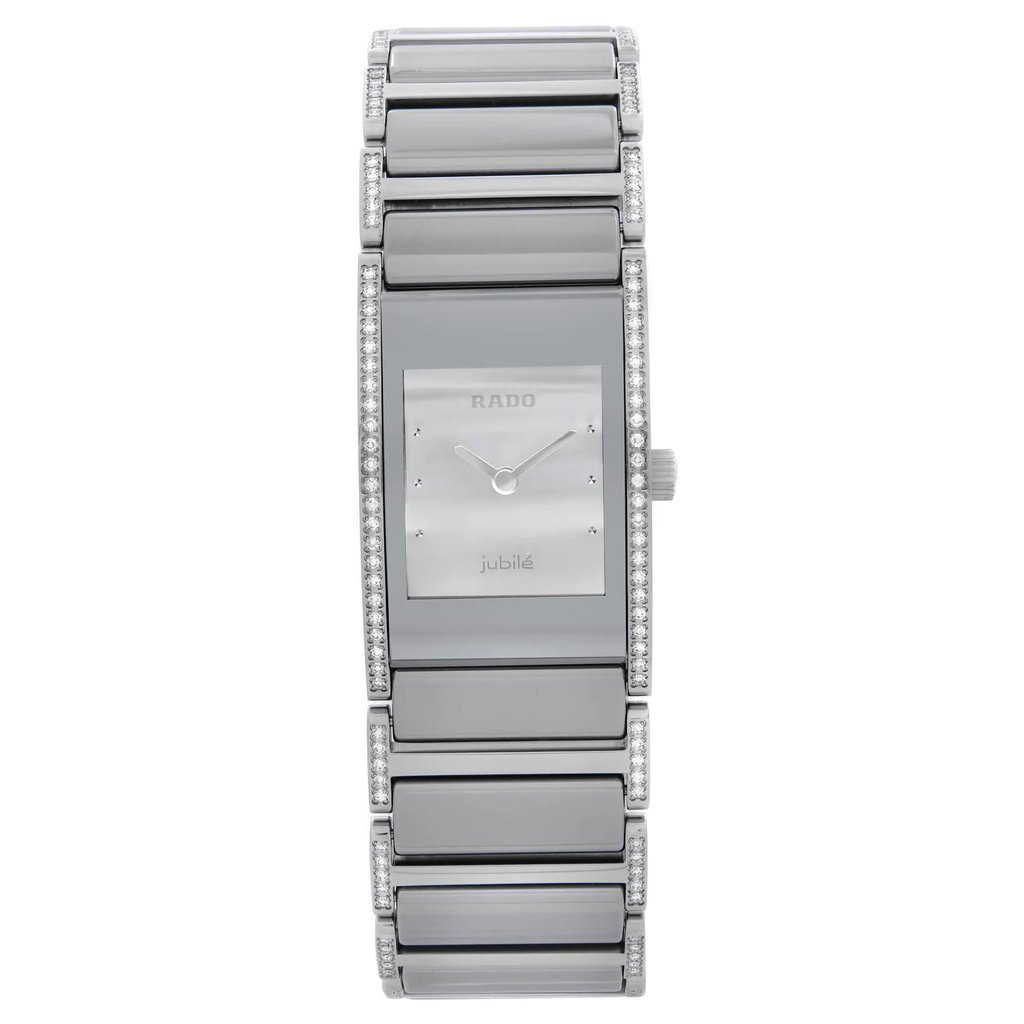 Front Full View Of Rado R20733122 Ceramic,Stainless Steel Watch New With Defects Condition Good